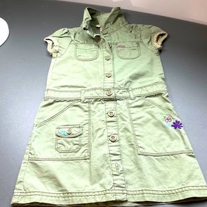 OshKosh girl   green dress size 4